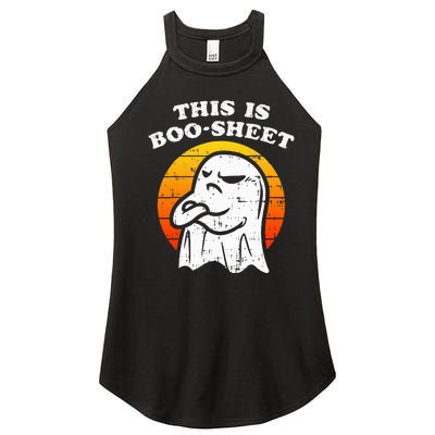 This Is Boosheet Halloween Ghost Costume Retro Groovy Women’s Perfect Tri Rocker Tank