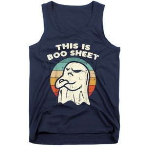 This Is Boo Sheet Ghost Retro Halloween Costume Tank Top