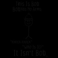 This Is Bob No Arms Knock Knock Stickman Joke Funny 16oz Travel Tumbler
