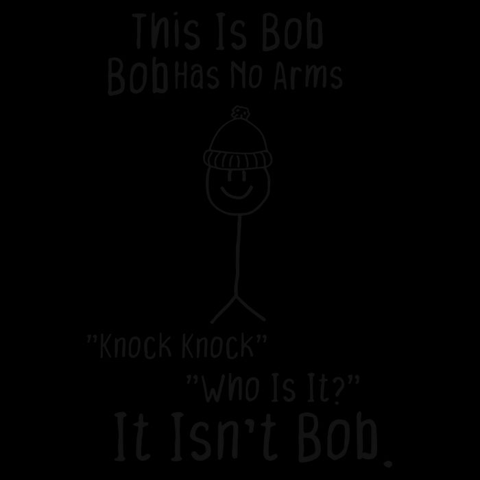 This Is Bob No Arms Knock Knock Stickman Joke Funny 16oz Travel Tumbler