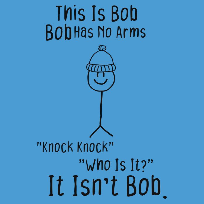 This Is Bob No Arms Knock Knock Stickman Joke Funny Tie Dye Hoodie