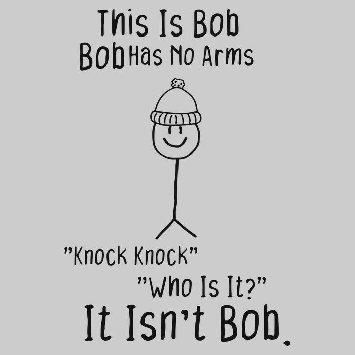 This Is Bob No Arms Knock Knock Stickman Joke Funny Tie-Dye T-Shirt