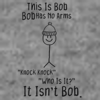 This Is Bob No Arms Knock Knock Stickman Joke Funny Tall Hoodie