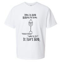 This Is Bob No Arms Knock Knock Stickman Joke Funny Sueded Cloud Jersey T-Shirt