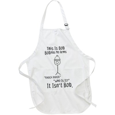 This Is Bob No Arms Knock Knock Stickman Joke Funny Apron