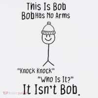 This Is Bob No Arms Knock Knock Stickman Joke Funny Beanie