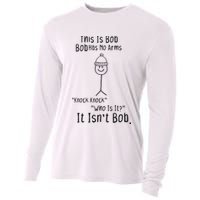 This Is Bob No Arms Knock Knock Stickman Joke Funny Cooling Performance Long Sleeve Crew