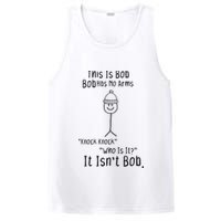 This Is Bob No Arms Knock Knock Stickman Joke Funny PosiCharge Competitor Tank