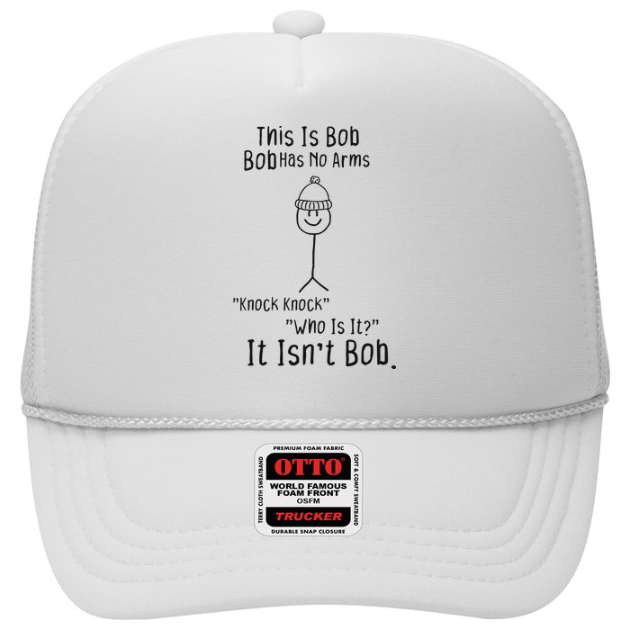 This Is Bob No Arms Knock Knock Stickman Joke Funny Hat