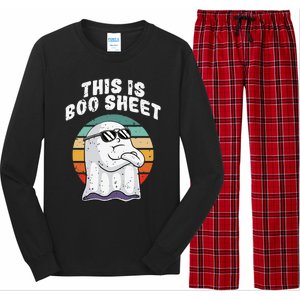 This Is Boo Sheet Funny Halloween Costume Ghost Pun Humor Long Sleeve Pajama Set