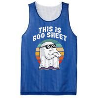 This Is Boo Sheet Funny Halloween Costume Ghost Pun Humor Mesh Reversible Basketball Jersey Tank