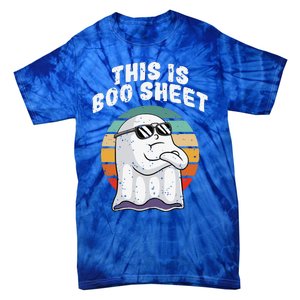 This Is Boo Sheet Funny Halloween Costume Ghost Pun Humor Tie-Dye T-Shirt