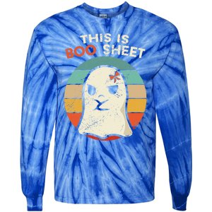 This Is Boo Sheet Funny Halloween Costumes Funny Halloween Tie-Dye Long Sleeve Shirt