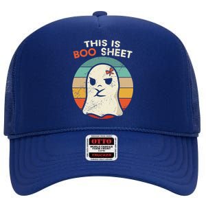 This Is Boo Sheet Funny Halloween Costumes Funny Halloween High Crown Mesh Back Trucker Hat