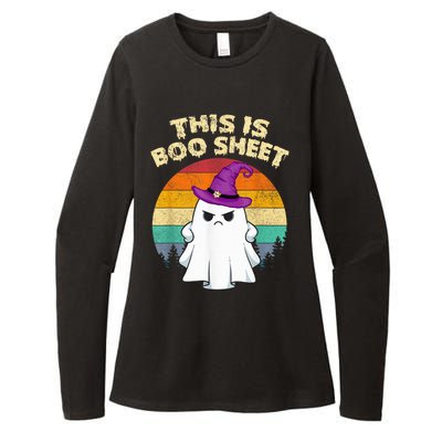 This Is Boo Sheet Ghost Retro Halloween Costume  Wo Womens CVC Long Sleeve Shirt