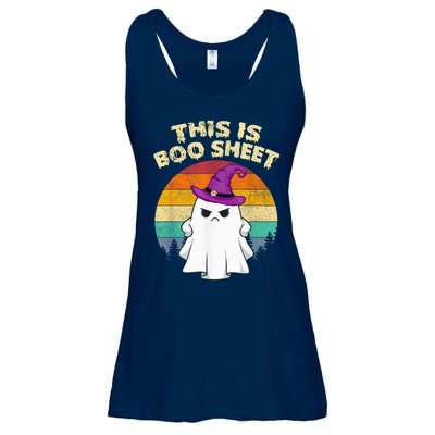 This Is Boo Sheet Ghost Retro Halloween Costume  Wo Ladies Essential Flowy Tank