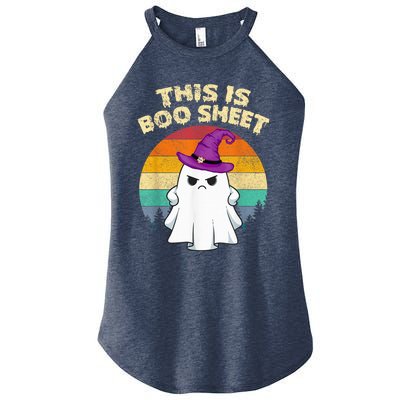 This Is Boo Sheet Ghost Retro Halloween Costume  Wo Women's Perfect Tri Rocker Tank