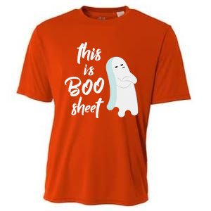 This Is Boo Sheet Funny Halloween Ghost Gift Cooling Performance Crew T-Shirt