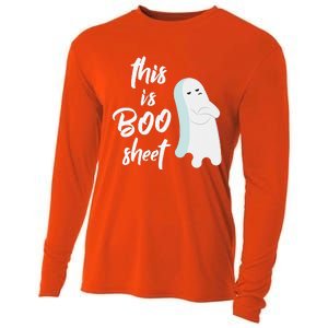 This Is Boo Sheet Funny Halloween Ghost Gift Cooling Performance Long Sleeve Crew