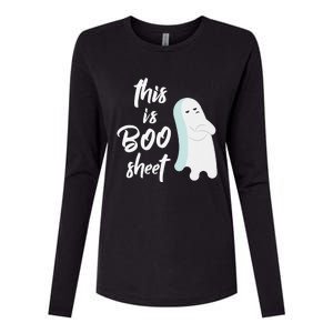 This Is Boo Sheet Funny Halloween Ghost Gift Womens Cotton Relaxed Long Sleeve T-Shirt