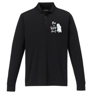 This Is Boo Sheet Funny Halloween Ghost Gift Performance Long Sleeve Polo