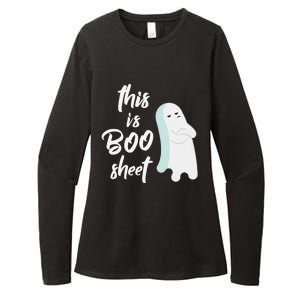 This Is Boo Sheet Funny Halloween Ghost Gift Womens CVC Long Sleeve Shirt