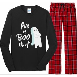 This Is Boo Sheet Funny Halloween Ghost Gift Long Sleeve Pajama Set