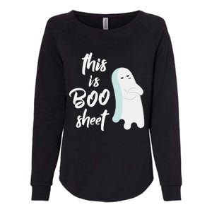 This Is Boo Sheet Funny Halloween Ghost Gift Womens California Wash Sweatshirt