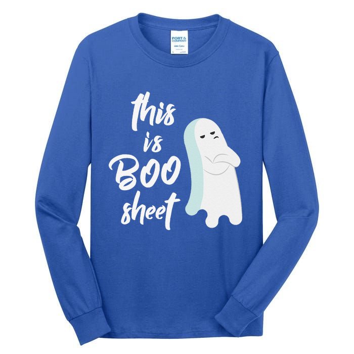 This Is Boo Sheet Funny Halloween Ghost Gift Tall Long Sleeve T-Shirt