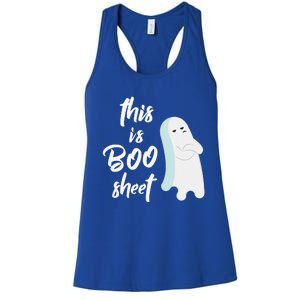 This Is Boo Sheet Funny Halloween Ghost Gift Women's Racerback Tank