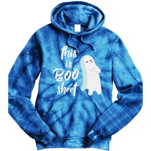 This Is Boo Sheet Funny Halloween Ghost Gift Tie Dye Hoodie