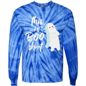 This Is Boo Sheet Funny Halloween Ghost Gift Tie-Dye Long Sleeve Shirt