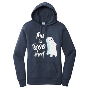 This Is Boo Sheet Funny Halloween Ghost Gift Women's Pullover Hoodie