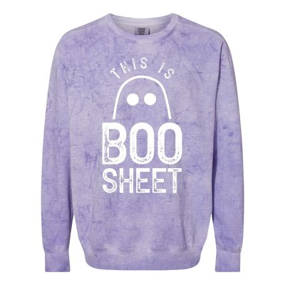 This Is Boo Sheet Ghost Ghosts Halloween Scary Colorblast Crewneck Sweatshirt