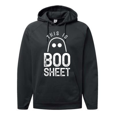 This Is Boo Sheet Ghost Ghosts Halloween Scary Performance Fleece Hoodie