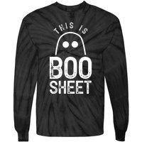 This Is Boo Sheet Ghost Ghosts Halloween Scary Tie-Dye Long Sleeve Shirt