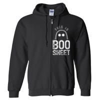 This Is Boo Sheet Ghost Ghosts Halloween Scary Full Zip Hoodie