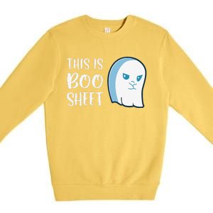 This Is Boo Sheet Funny Halloween Sayings Premium Crewneck Sweatshirt