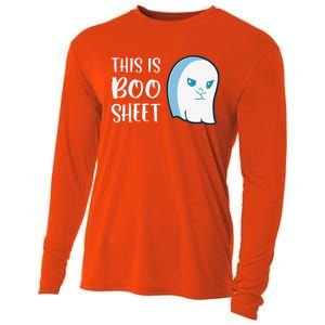 This Is Boo Sheet Funny Halloween Sayings Cooling Performance Long Sleeve Crew