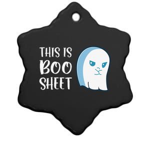 This Is Boo Sheet Funny Halloween Sayings Ceramic Star Ornament