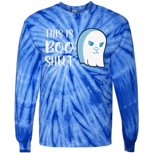 This Is Boo Sheet Funny Halloween Sayings Tie-Dye Long Sleeve Shirt