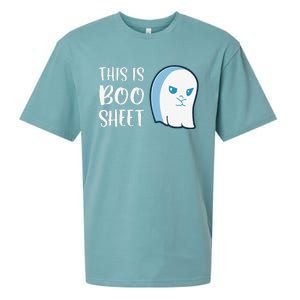 This Is Boo Sheet Funny Halloween Sayings Sueded Cloud Jersey T-Shirt