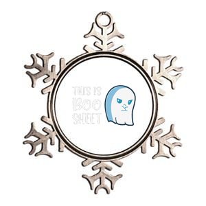 This Is Boo Sheet Funny Halloween Sayings Metallic Star Ornament