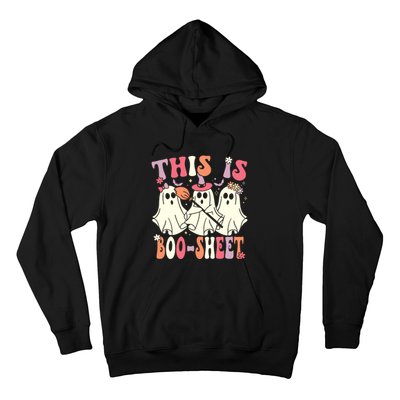 This Is Boosheet Halloween Ghost Costume Retro Groovy Hoodie