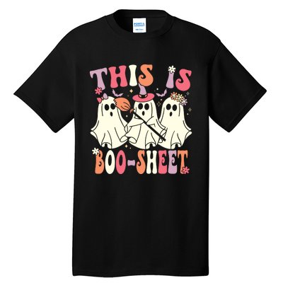 This Is Boosheet Halloween Ghost Costume Retro Groovy Tall T-Shirt