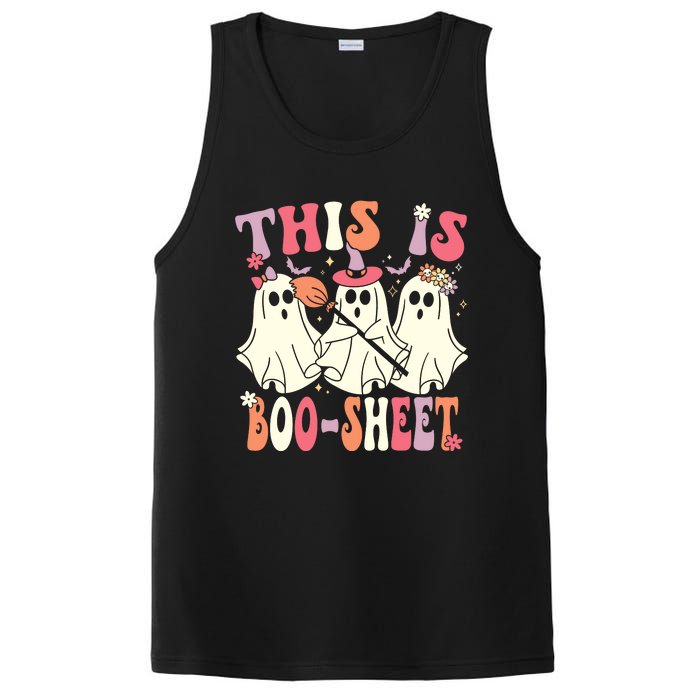 This Is Boosheet Halloween Ghost Costume Retro Groovy PosiCharge Competitor Tank