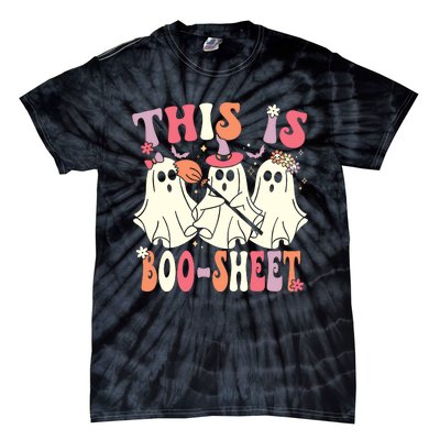 This Is Boosheet Halloween Ghost Costume Retro Groovy Tie-Dye T-Shirt