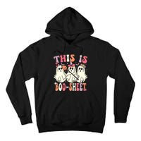 This Is Boosheet Halloween Ghost Costume Retro Groovy Tall Hoodie