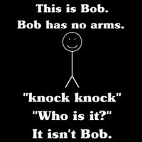 This Is Bob Bob Has No Arms Knock Knock Who Is It 16 in Basic Backpack