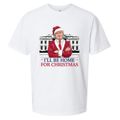 Trump ILl Be Home For Christmas Whitehouse 2024 Sueded Cloud Jersey T-Shirt